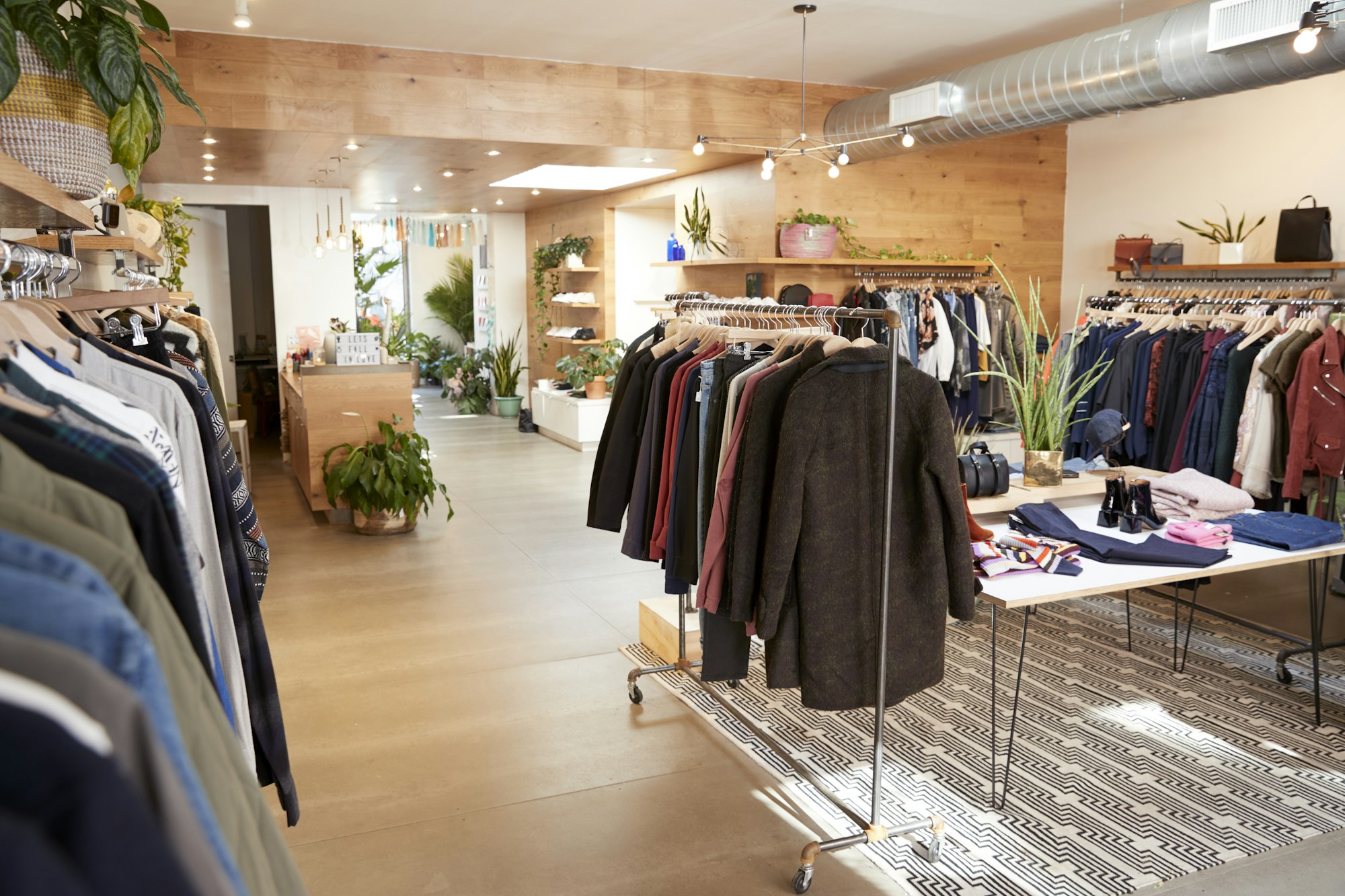 Clothes shop interior